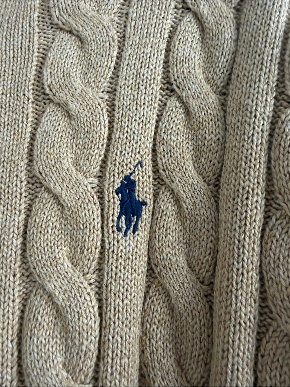 Polo Ralph Lauren Cable Knit Cotton Crewneck Sweater - Picture 3 of 9